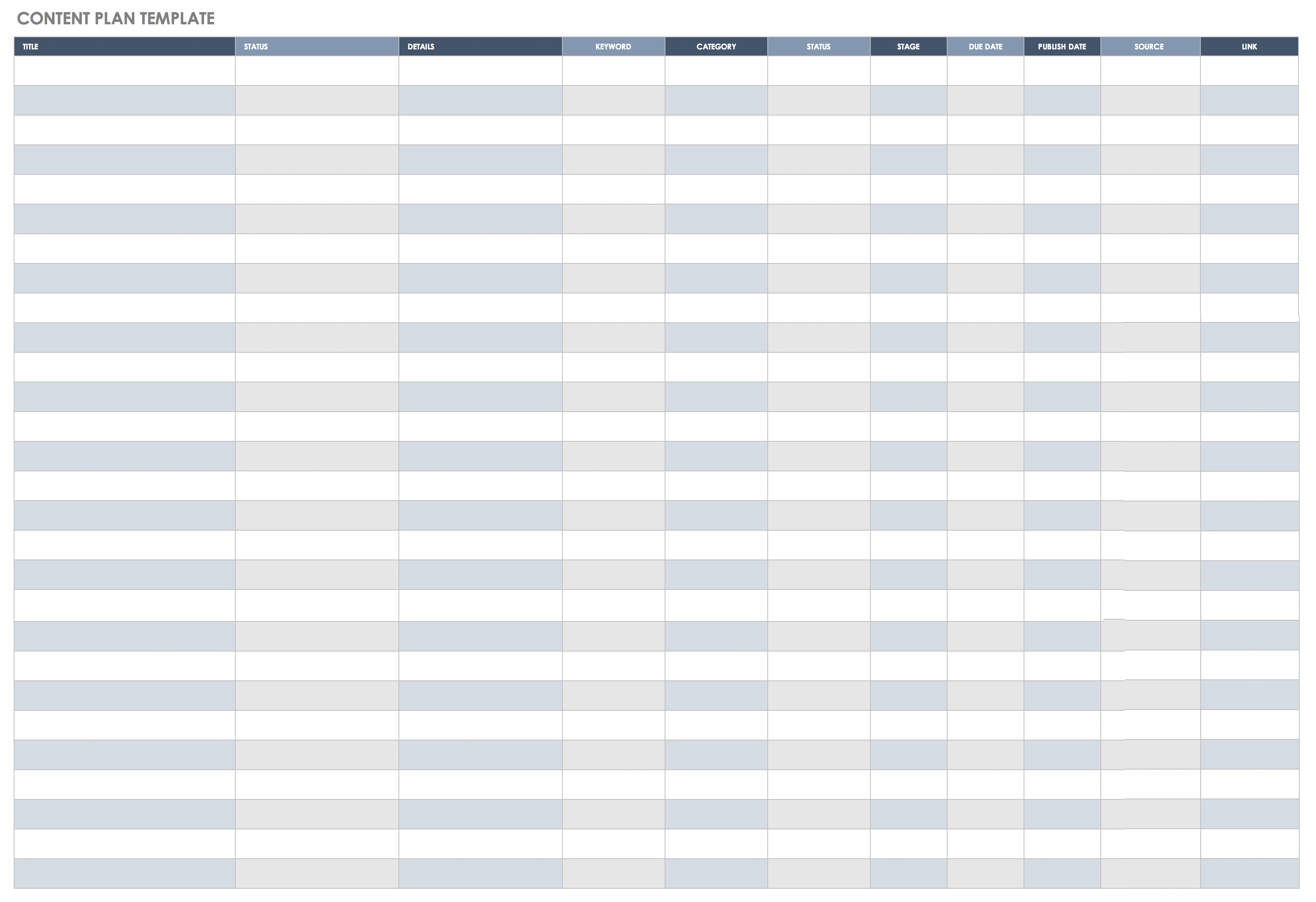 Content Plan Template