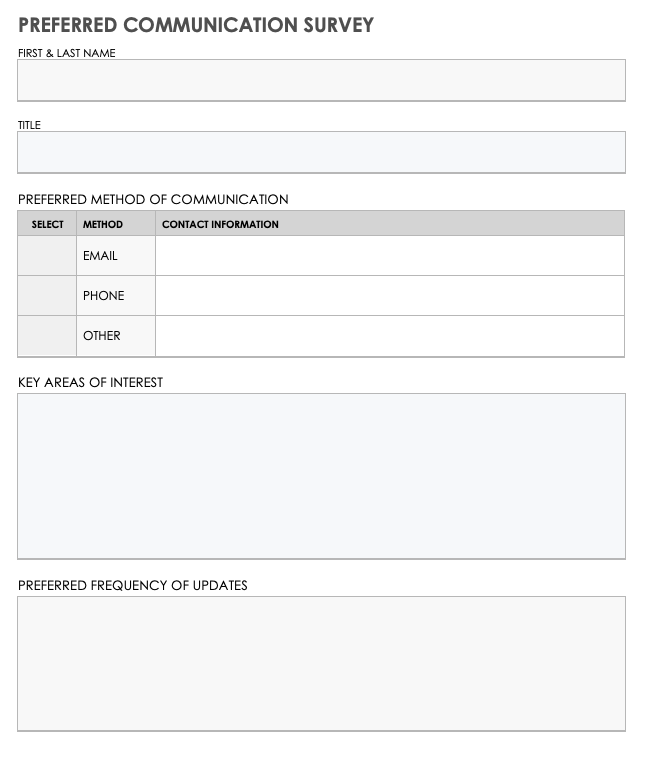 Preferred Communication Survey