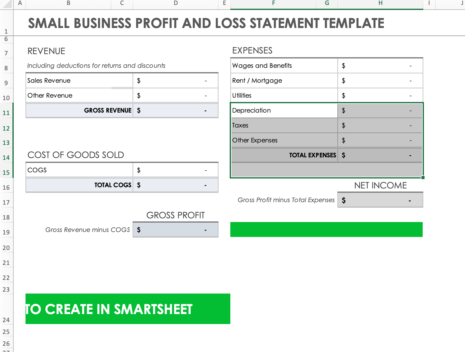 Expenses Deleted Cells Move Up