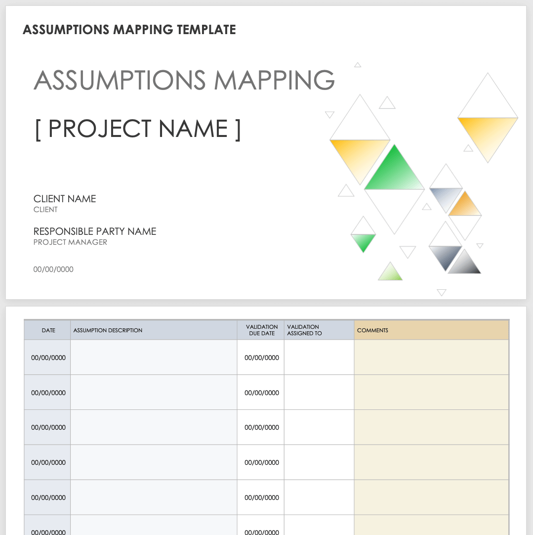 Assumptions Mapping Template