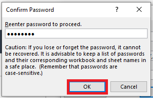 Timesheet Confirm Password