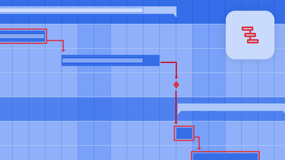 blue critical path timeline