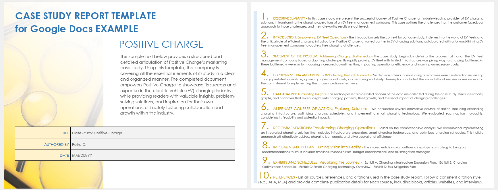 Case Study Report Example Template Google Docs