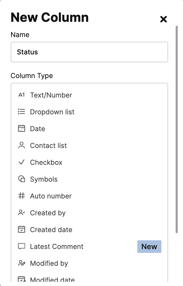 Column Properties UX Refresh