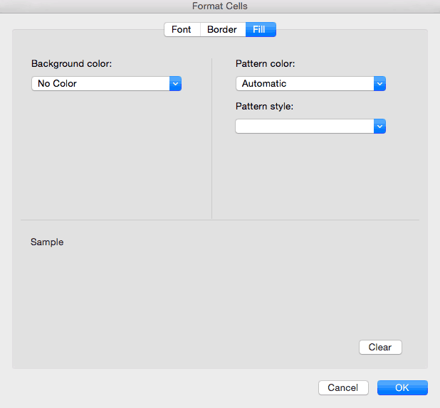 Conditional formatting no fill color Excel