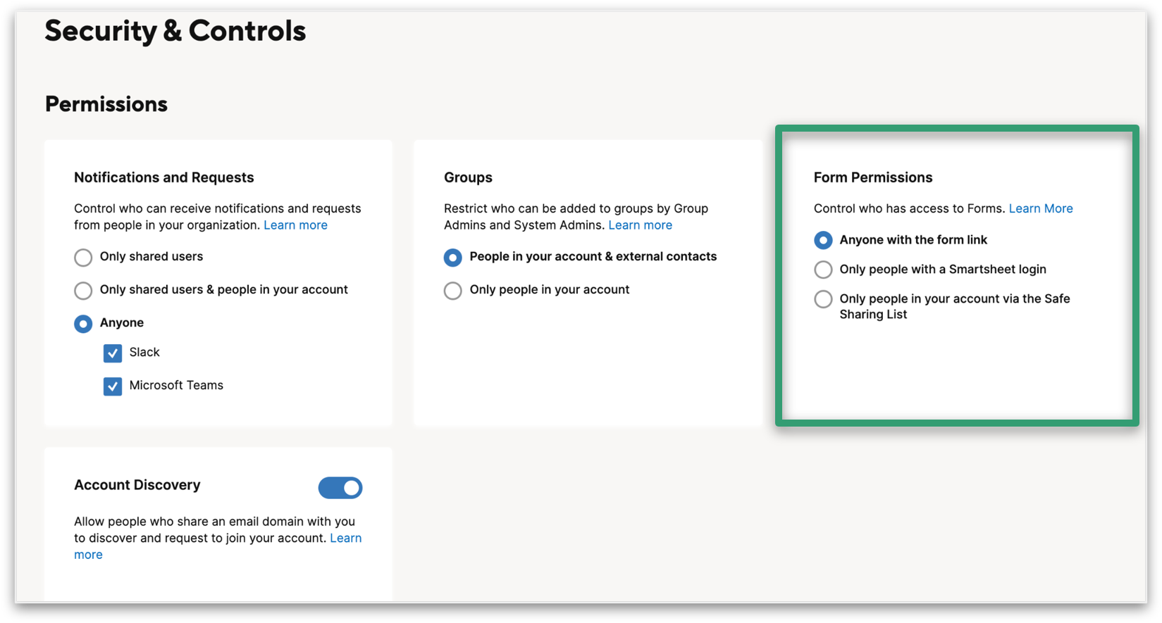 Image of admin-level form permissions