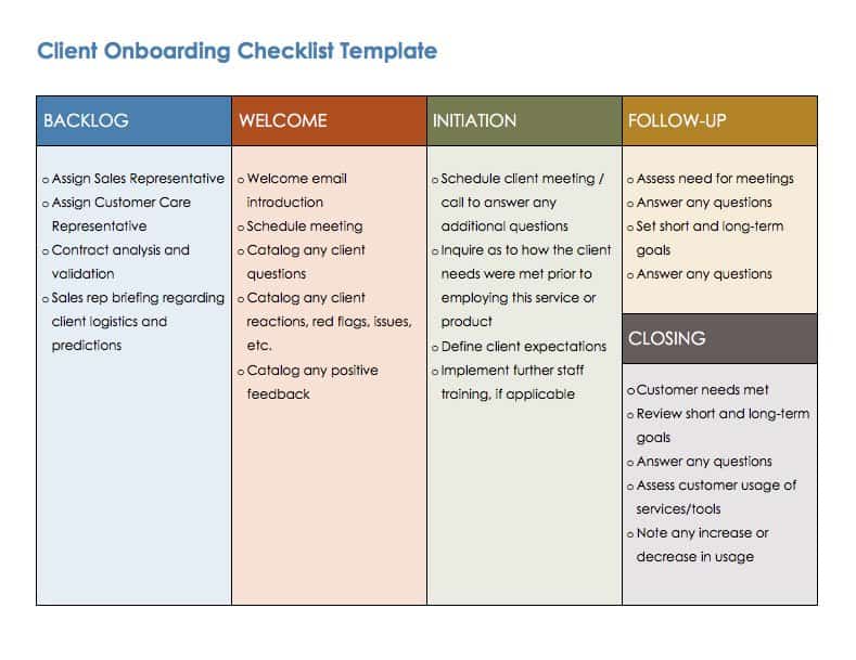 Client Onboarding Checklist Template