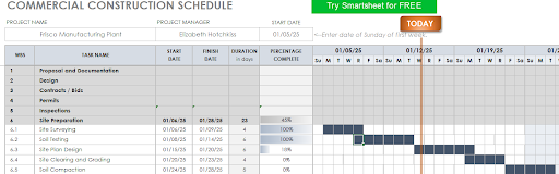 Commercial Construction Schedule Screenshot4