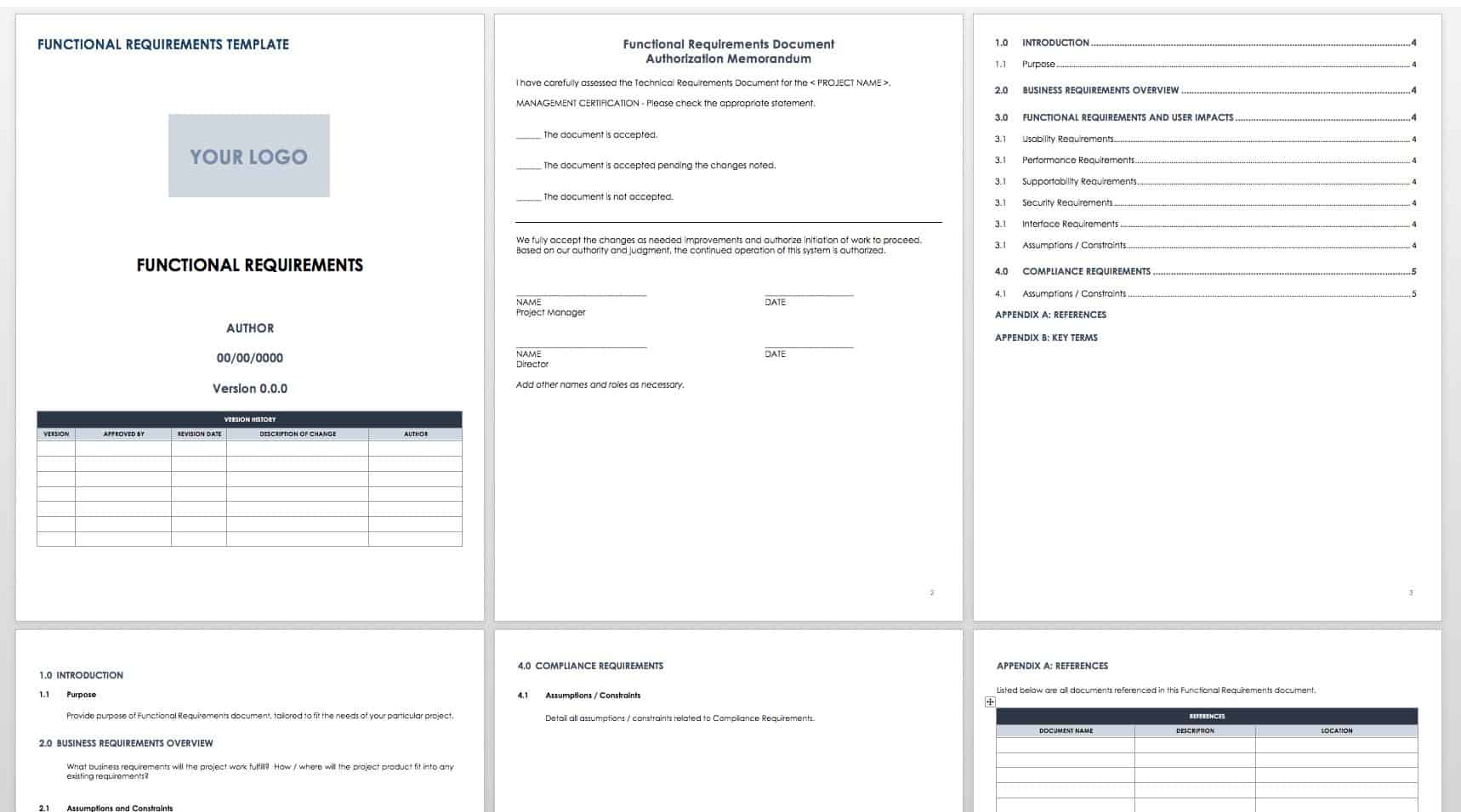 Functional Requirements Template