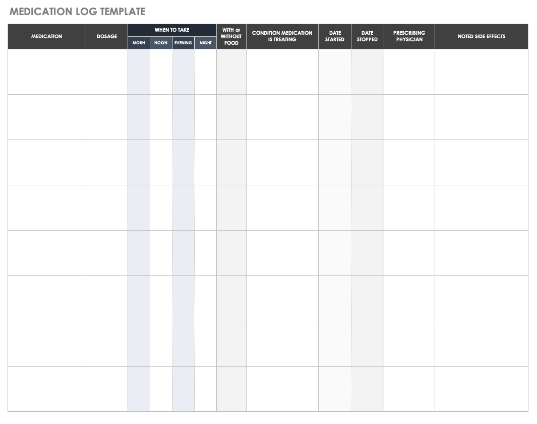 Medication Log Template