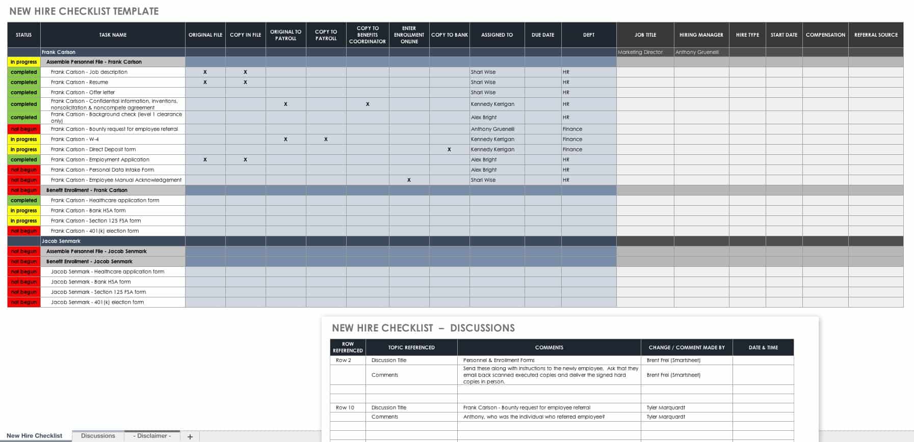 New Hire Checklist Template