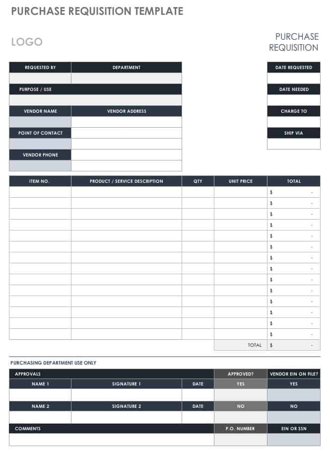 Purchase Requisition Template