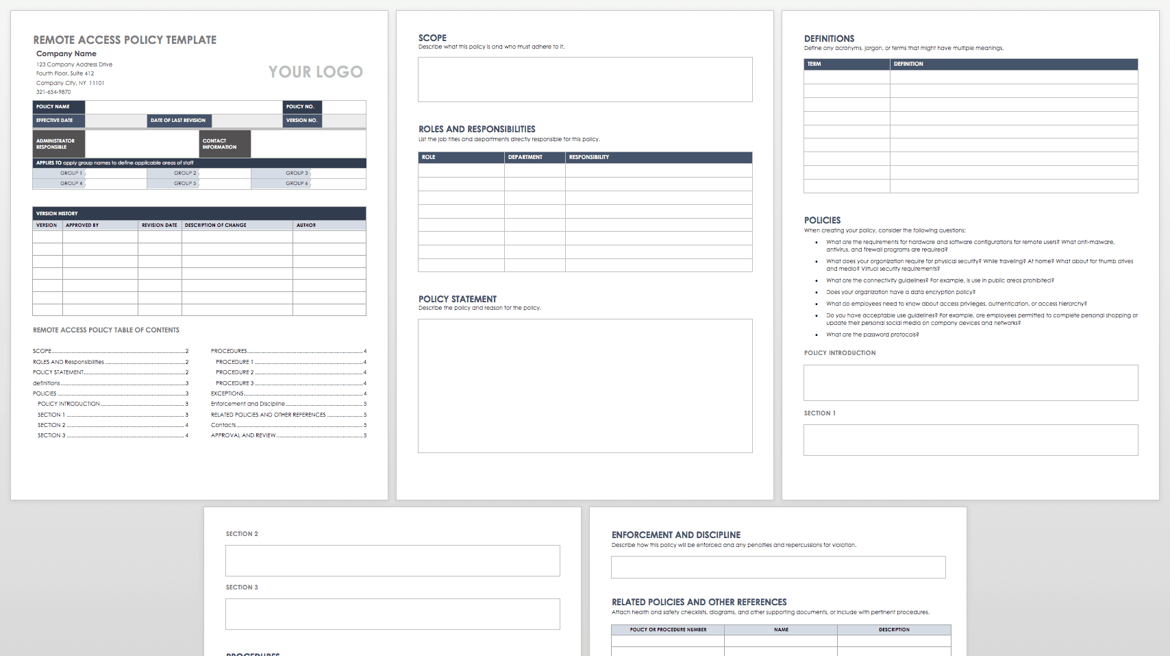 Remote Access Policy Template