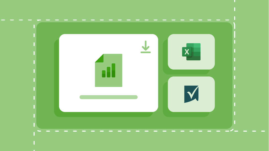 Template download icons for Microsoft Word, Excel, and Smartsheet