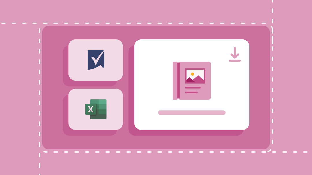 Template download icons for Microsoft Excel and Smartsheet.