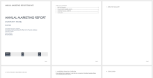 Annual Marketing Report Template